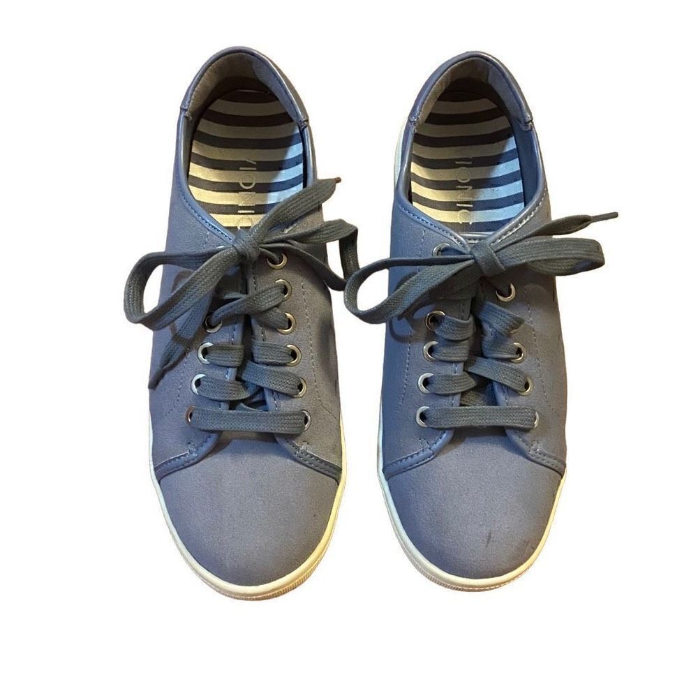 Vionic Brinley Water Resistant Suede Sneakers Blue Size 7